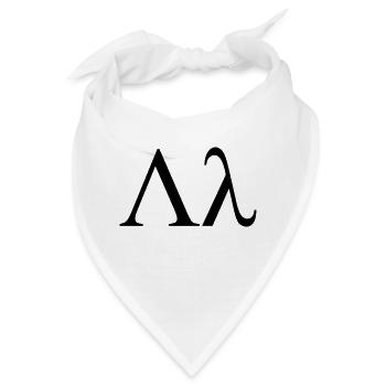 Lambda griechischen Buchstaben Bruderschaft von - Bandana - Weiß - Vorne