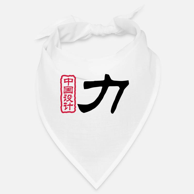 Chinese words: force - Bandana - white