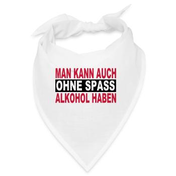 Alkohol - Bandana - Weiß - Vorne