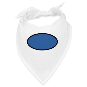 Oval (fertigen) - Bandana - Weiß - Vorne