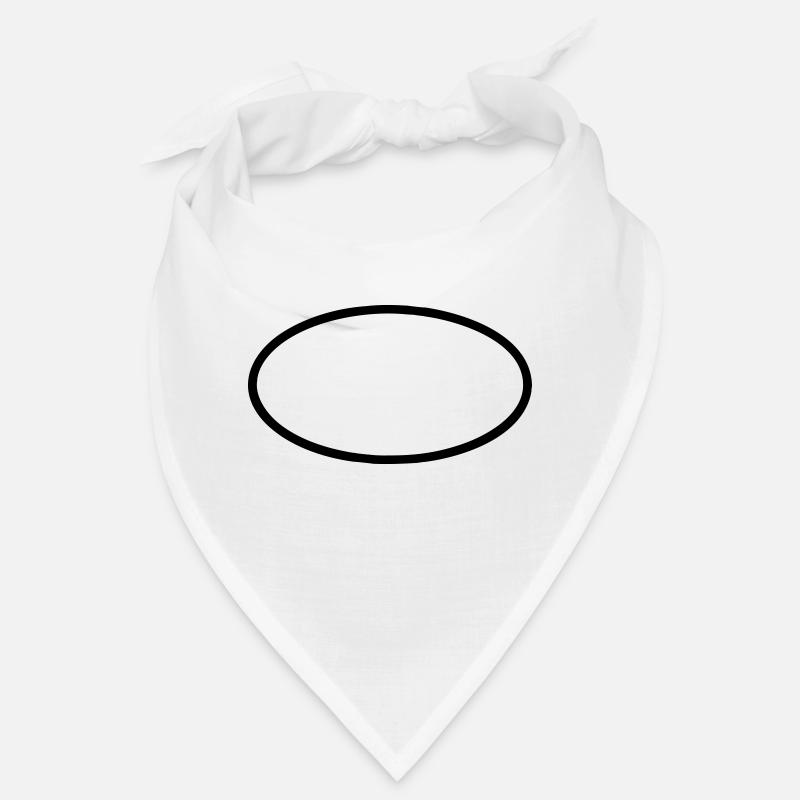 Oval (fertigen) - Bandana - Weiß