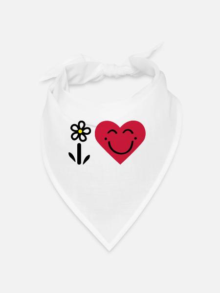 ICH LIEBE SMILE 3 - Bandana - Weiß - Vorne