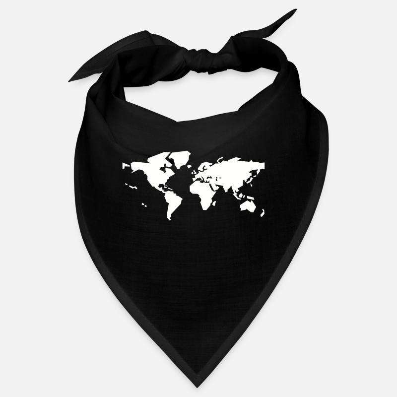 white world map Bandana