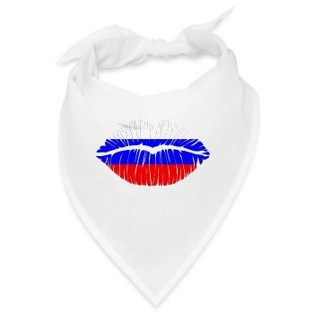 Kuss Russland - Bandana - Weiß - Vorne