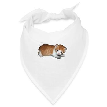 kätzchen - Bandana - Weiß - Vorne