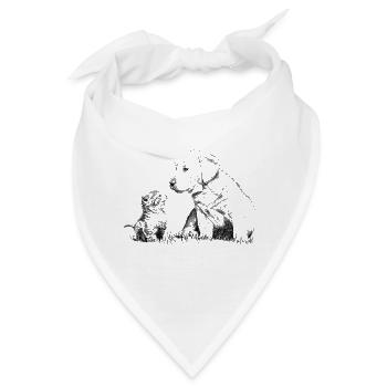 Welpe und Kätzchen - Bandana - Weiß - Vorne