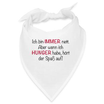 Immer Hunger - Bandana - Weiß - Vorne