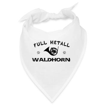 Volksmusik fm Waldhorn - Bandana - Weiß - Vorne
