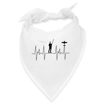 herzschlag modellflug - Bandana - Weiß - Vorne