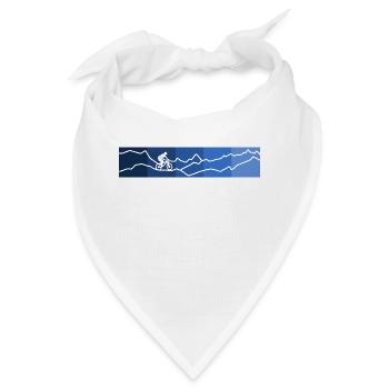 mountainbike rechtecke blue - Bandana - Weiß - Vorne