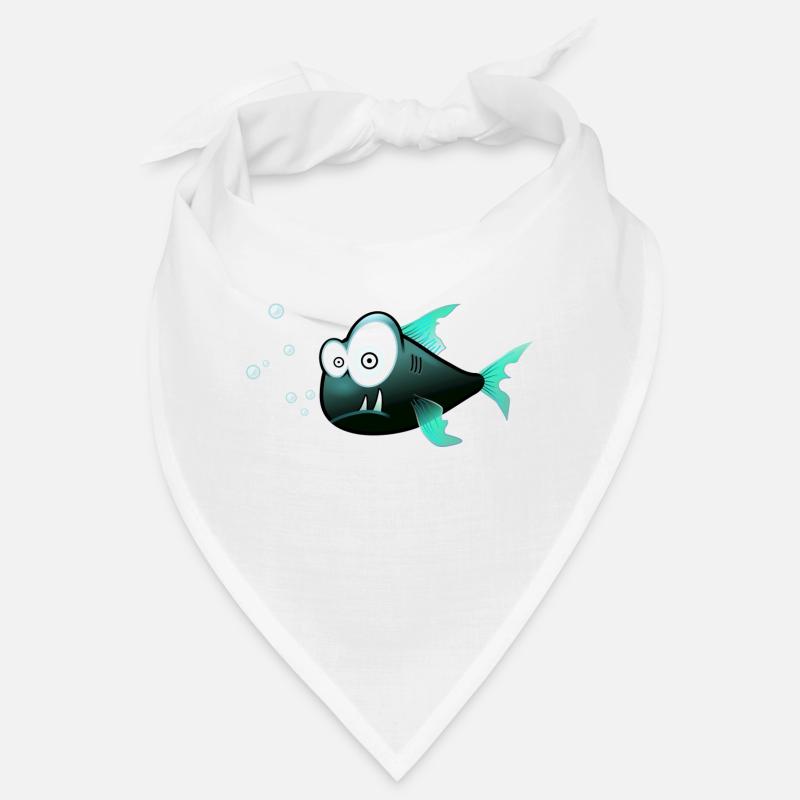 Poisson avec requin cartoon dents Bandana