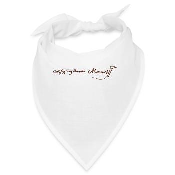 Wolfgang Amadeus Mozart Signature - Bandana - Weiß - Vorne