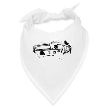 US Car Black - Bandana - Weiß - Vorne