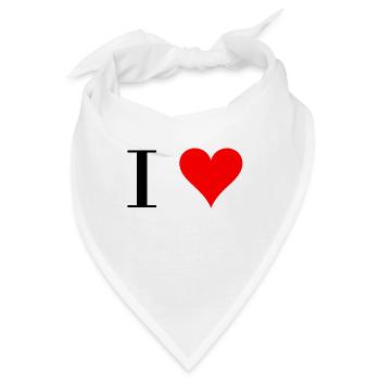 I Herz - Bandana - Weiß - Vorne