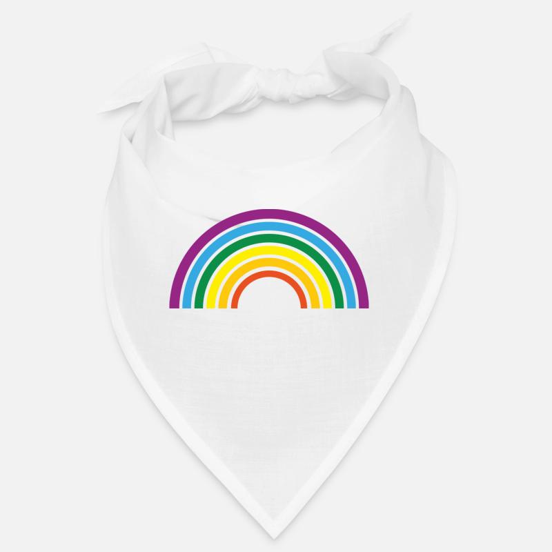 Regenbogen - Bandana - Weiß