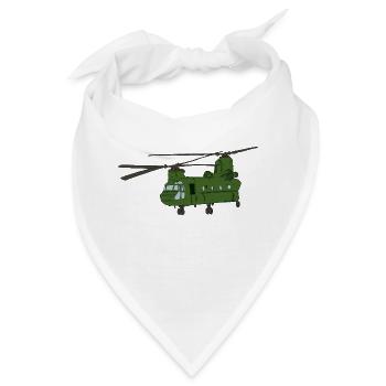 Hubschrauber - Bandana - Weiß - Vorne