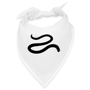schlange reptil eidechse gekko gift snake wurm - Bandana - Weiß - Vorne