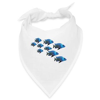 grouper perch fish barsch zackenbarsch fisch - Bandana - Weiß - Vorne