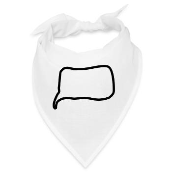 Sprechblase Linie - Bandana - Weiß - Vorne