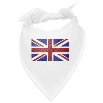 Grunge Union Jack-Flagge - Bandana - Weiß - Vorne
