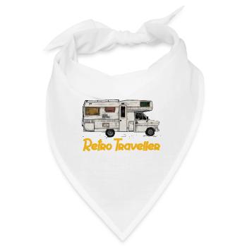 Retro Reisender - Bandana - Weiß - Vorne