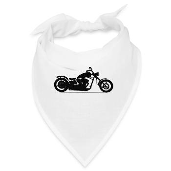 Motorrad-Chopper - Bandana - Weiß - Vorne