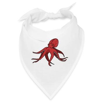 tintenfisch giant octopus krake kalmar sepien fish - Bandana - Weiß - Vorne