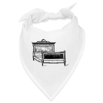 bett bed schlafen schlafzimmer sleeping room19 - Bandana - Weiß - Vorne