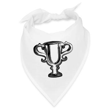 Sieger - Pokal - Trophäe - Bandana - Weiß - Vorne