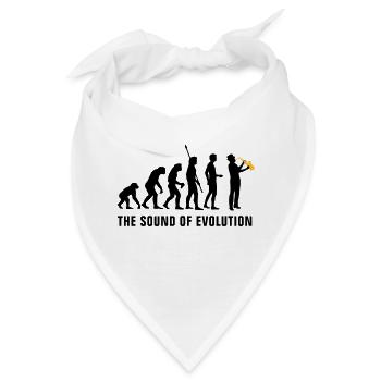 evolution_saxophon_b_2c - Bandana - Weiß - Vorne