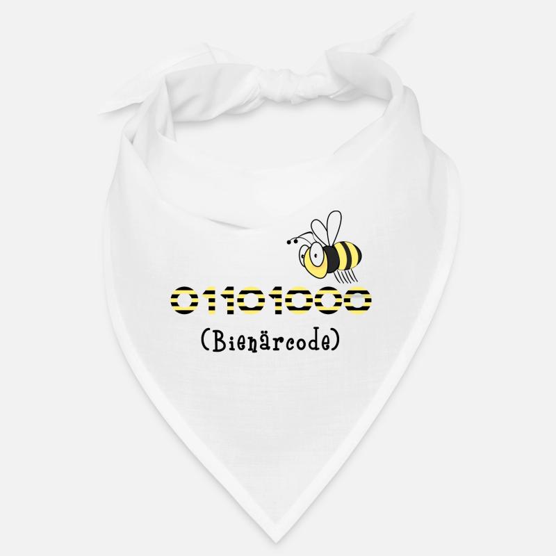 Binärcode Biene Code Informatik Geschenk Honig - Bandana - Weiß