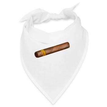 Zigarre - Bandana - Weiß - Vorne