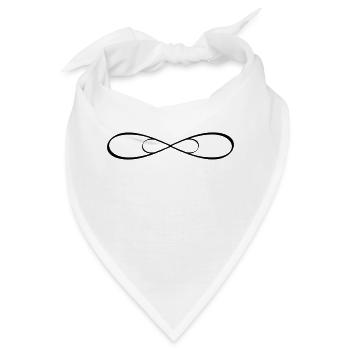 Doppel Infinity Unendlichkeit Zeichen Freundschaft - Bandana - Weiß - Vorne