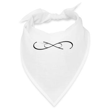 personalisierbar Doppel Infinity Symbol mit Namen - Bandana - Weiß - Vorne