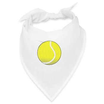Gelber Tennis Ball im schicken Design - Bandana - Weiß - Vorne