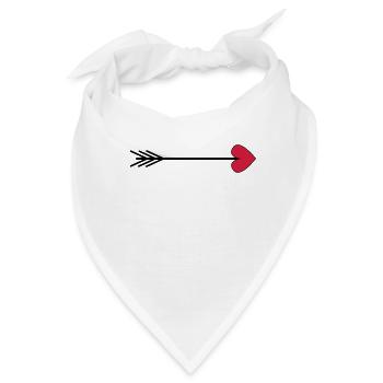 Pfeil Herzpfeil Geschenkidee Valentinstag liebe - Bandana - Weiß - Vorne
