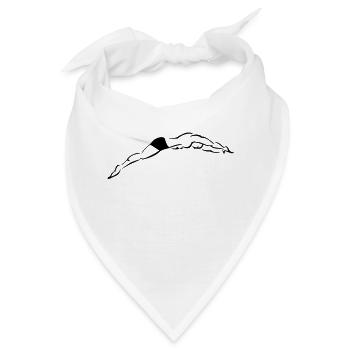 Schwimmer stürzen - Bandana - Weiß - Vorne