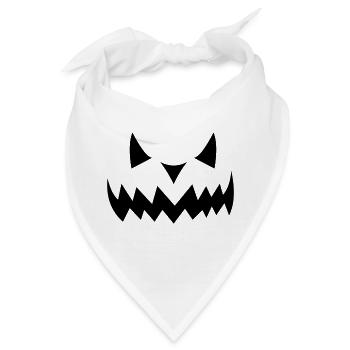 Halloween Kürbis - Bandana - Weiß - Vorne
