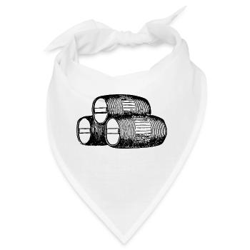 drei-faesser - Bandana - Weiß - Vorne