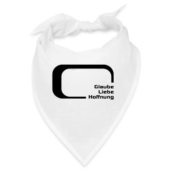 glaube liebe hoffnung - Bandana - Weiß - Vorne