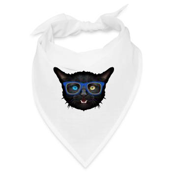 Tier Katze lulnette Elritzen Fantasie 402 - Bandana - Weiß - Vorne