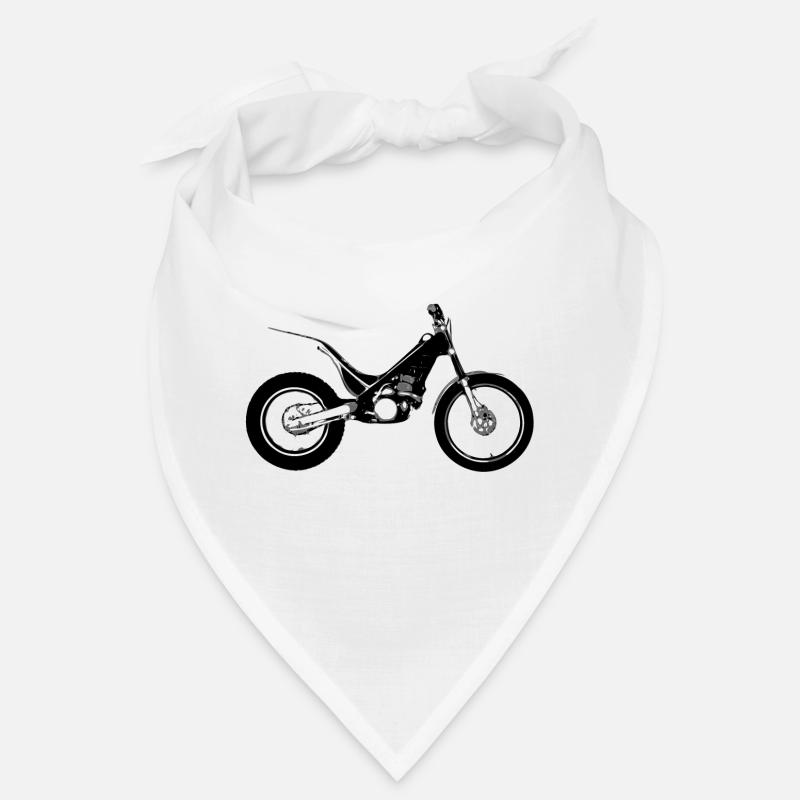 Trial Motorrad - Bandana - Weiß