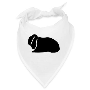 NHD Emblem Zwergwidder hase kaninchen widder - Bandana - Weiß - Vorne