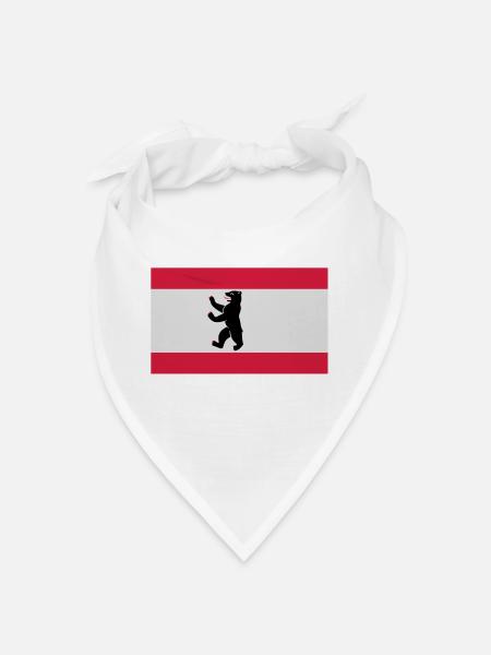 Flag of Berlin - Bandana - white