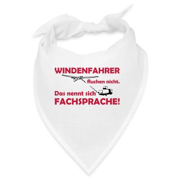 windenfahrer fluchen nicht segelflieger - Bandana - Weiß - Vorne