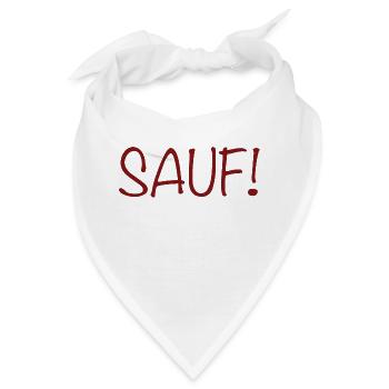 Sauf! - Bandana - Weiß - Vorne