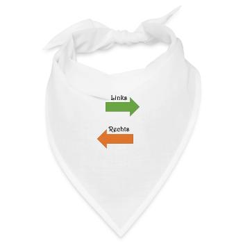 Links und Rechts - Bandana - Weiß - Vorne