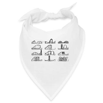 Rollercoaster Love - Bandana - Weiß - Vorne