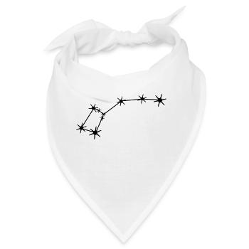 Sternbild Kleiner Bär / Wagen Konstellation - Bandana - Weiß - Vorne