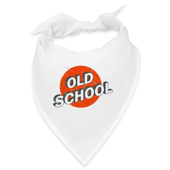 Old School Vintage Logo - Bandana - Weiß - Vorne